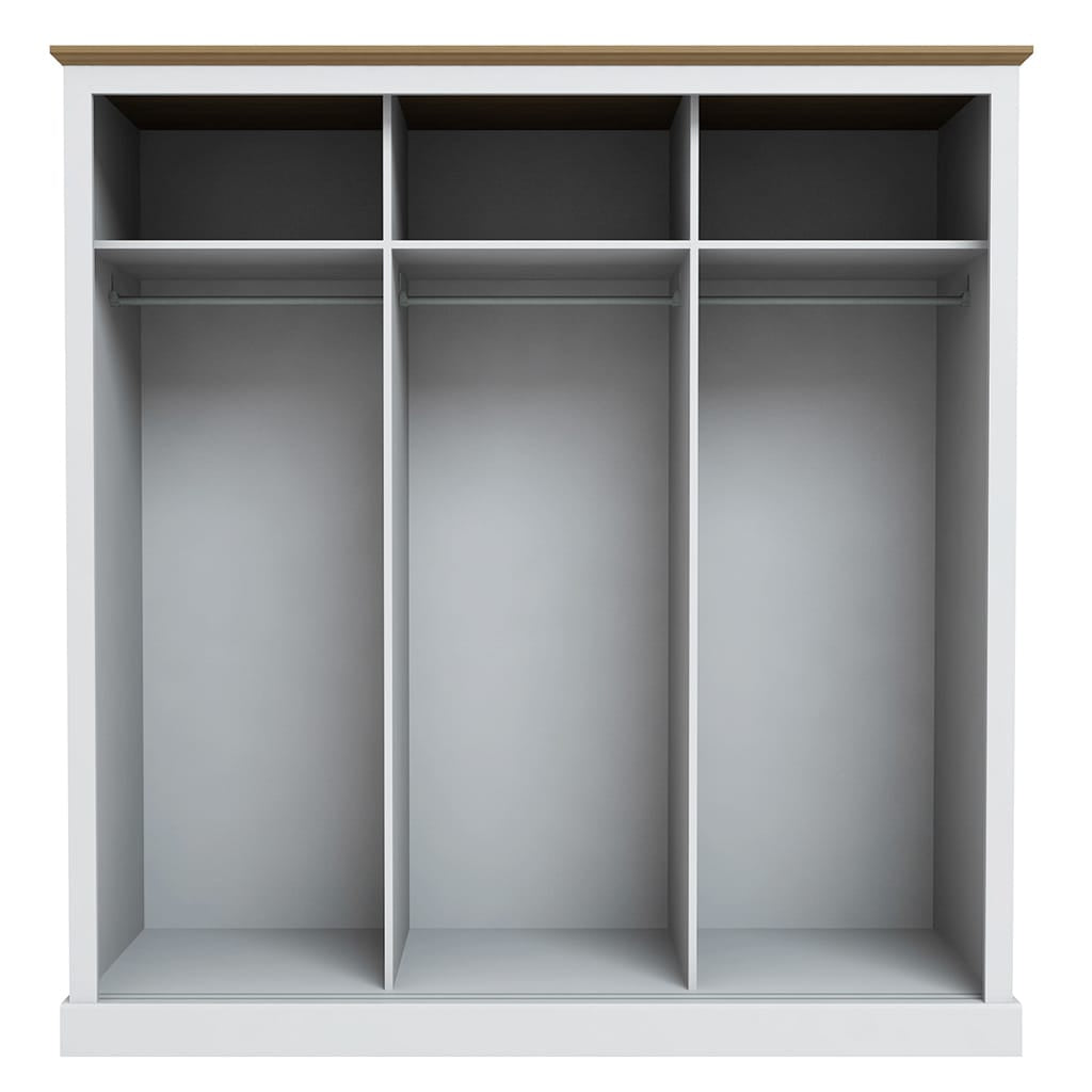 OTI Bedroom Devon White Triple Sliding Wardrobe House of Isabella UK