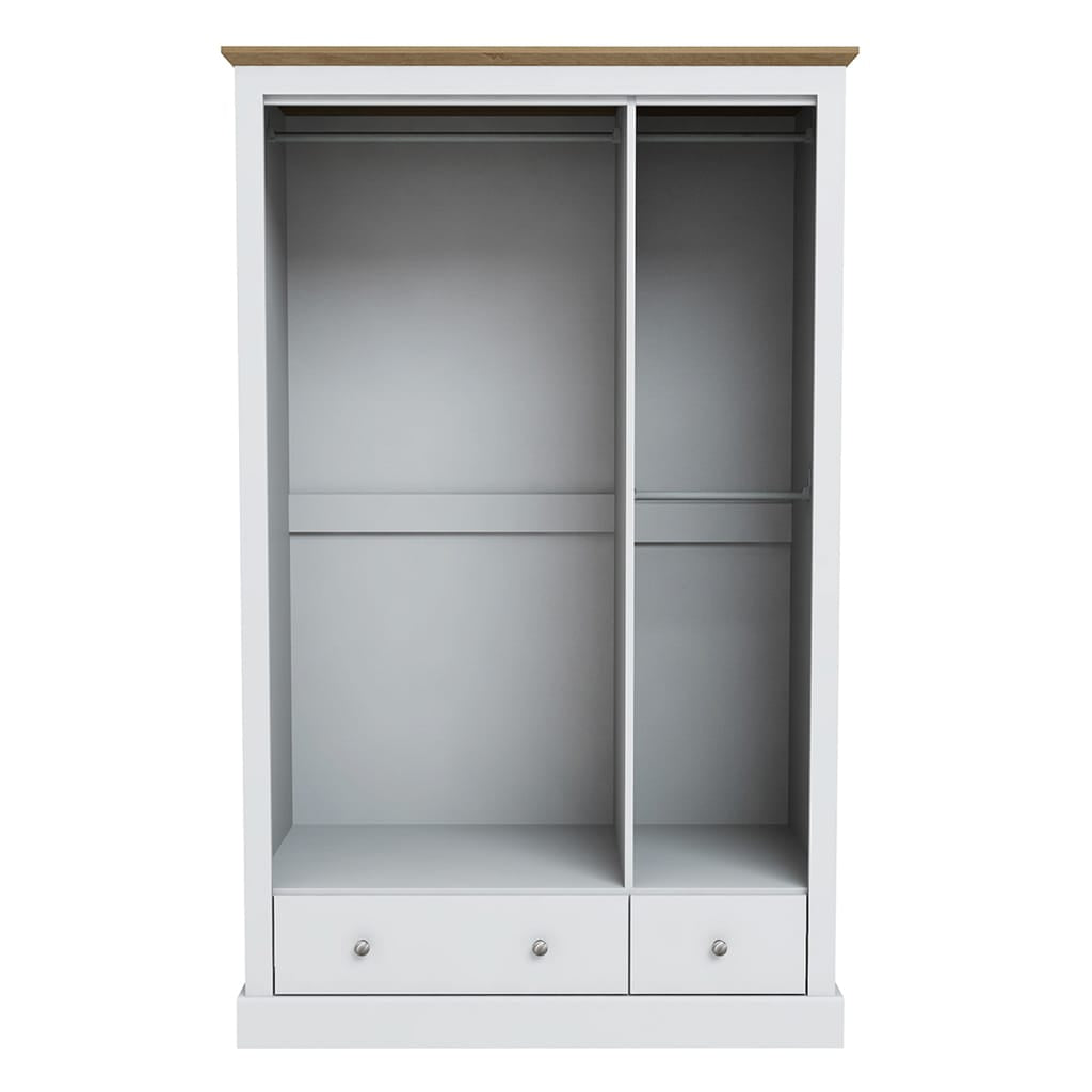 OTI Bedroom Devon White Triple Wardrobe House of Isabella UK