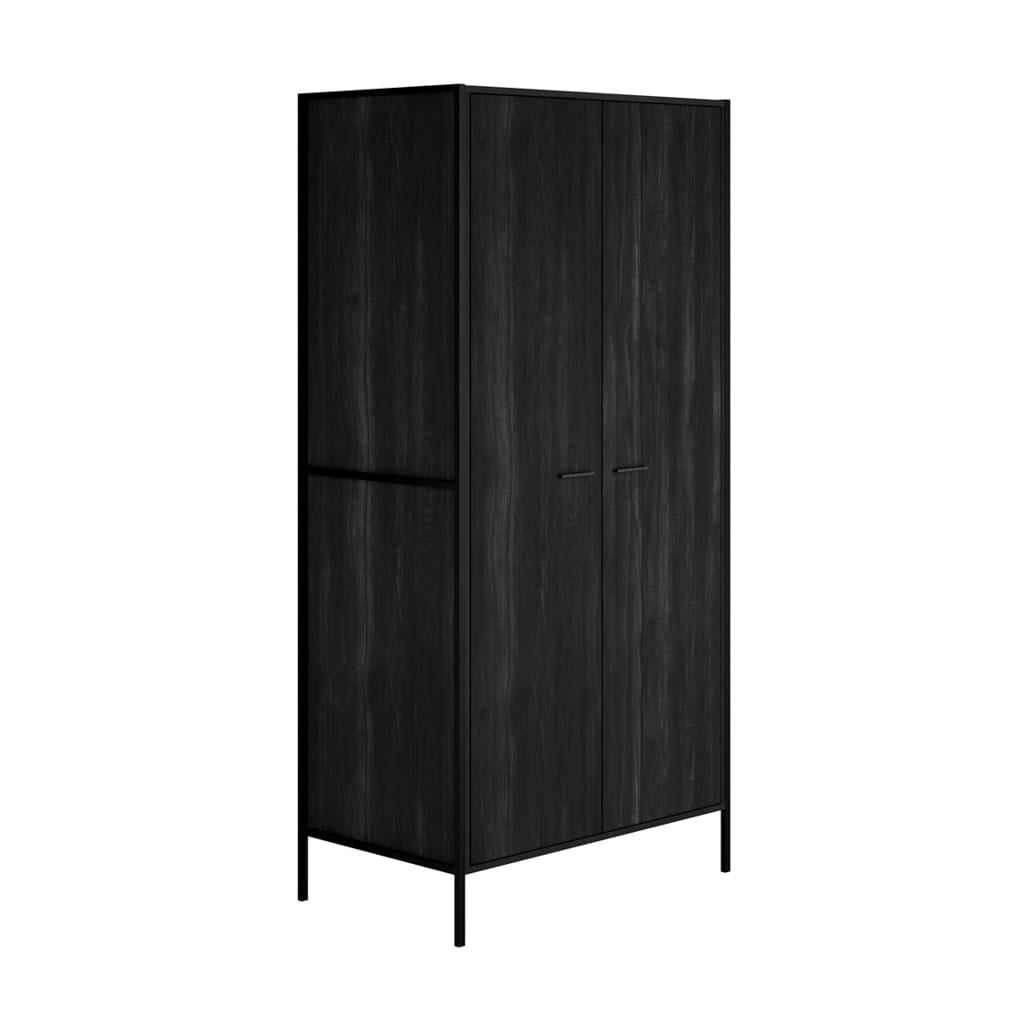 OTI Bedroom Hoxton Black 2 Door Wardrobe House of Isabella UK
