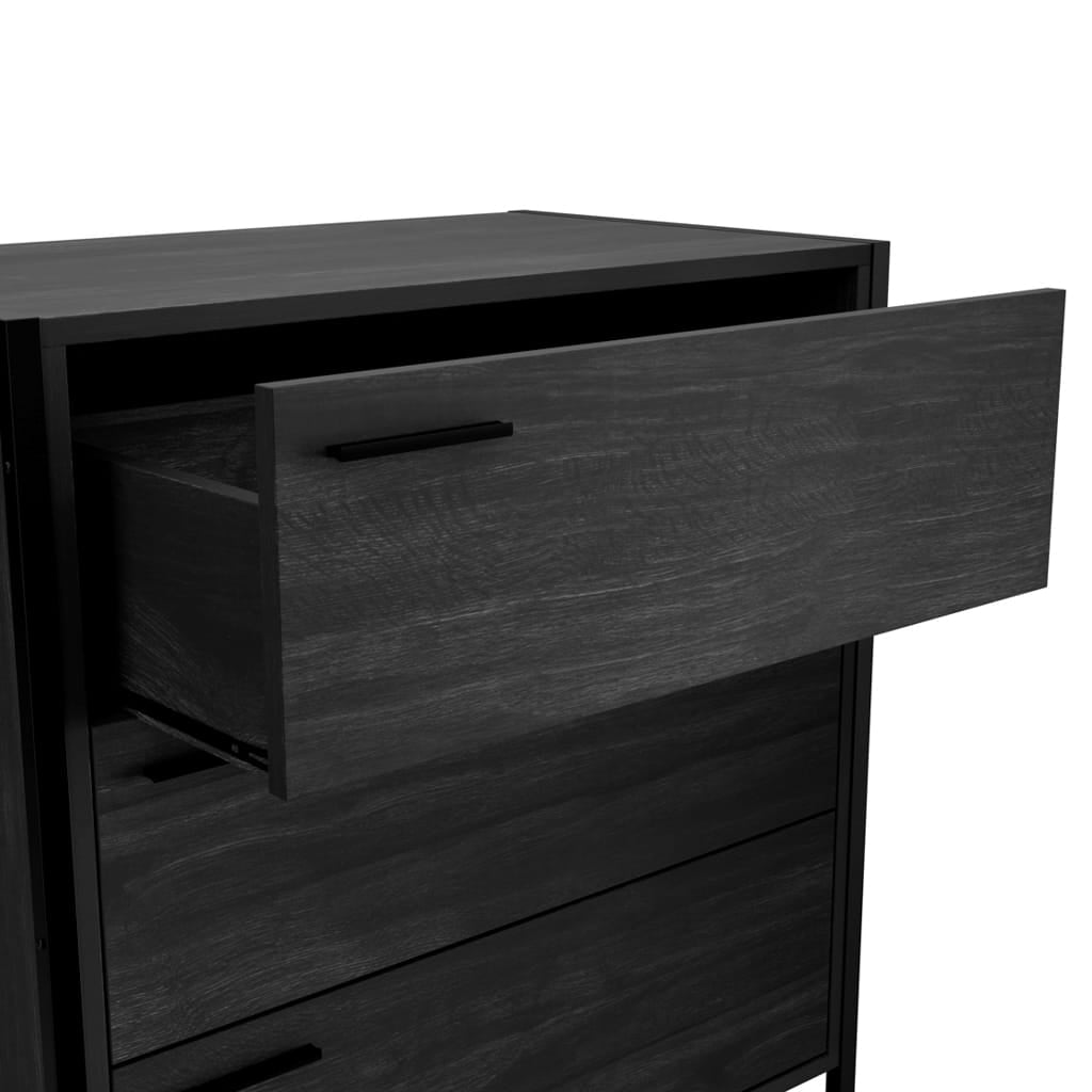 OTI Bedroom Hoxton Black 3 Drawer Chest House of Isabella UK