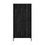 OTI Bedroom Hoxton Black Bedside Cabinet House of Isabella UK