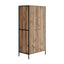 OTI Bedroom Hoxton Distressed Oak Effect 3 Piece Bedroom Set House of Isabella UK