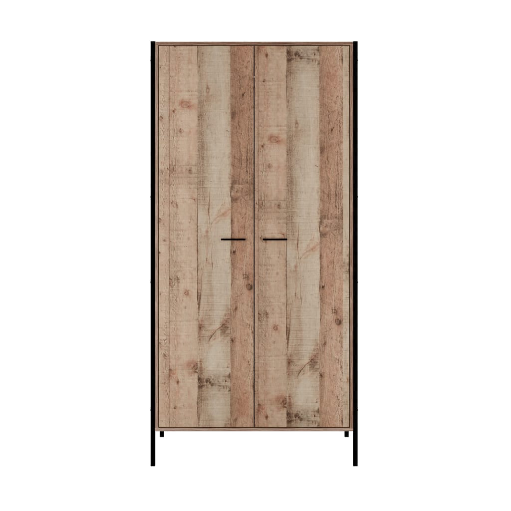 OTI Bedroom Hoxton Distressed Oak Effect Bedside Cabinet House of Isabella UK