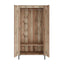 OTI Bedroom Hoxton Distressed Oak Effect Double Wardrobe House of Isabella UK