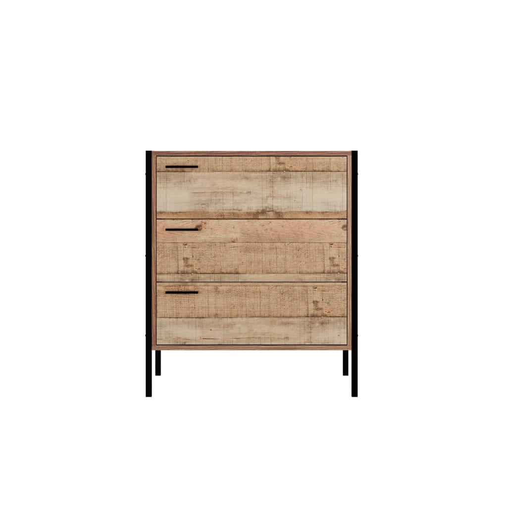 OTI Bedroom Hoxton Distressed Oak Effect Double Wardrobe House of Isabella UK