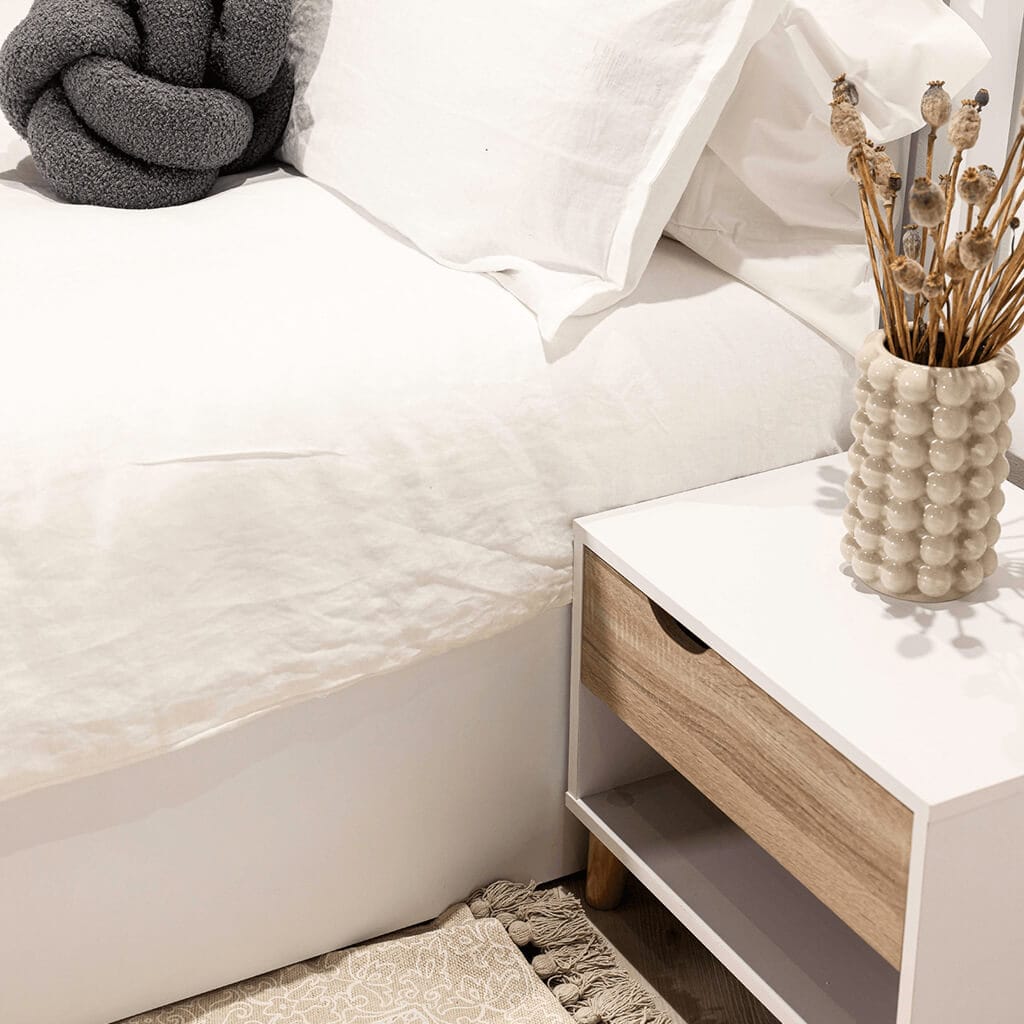 OTI Bedroom Stockholm White-Oak Bedside Cabinet House of Isabella UK