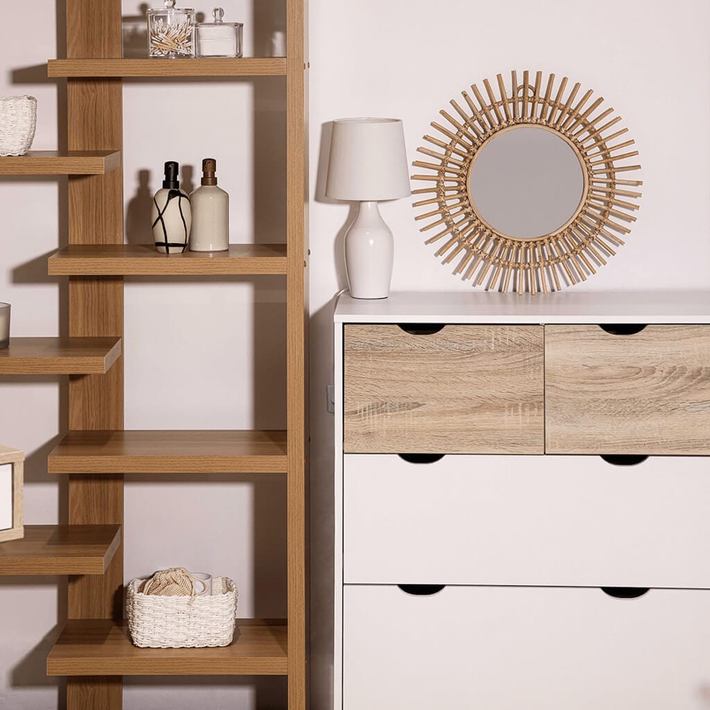 OTI Bedroom Stockholm White-Oak Chest of Drawers House of Isabella UK