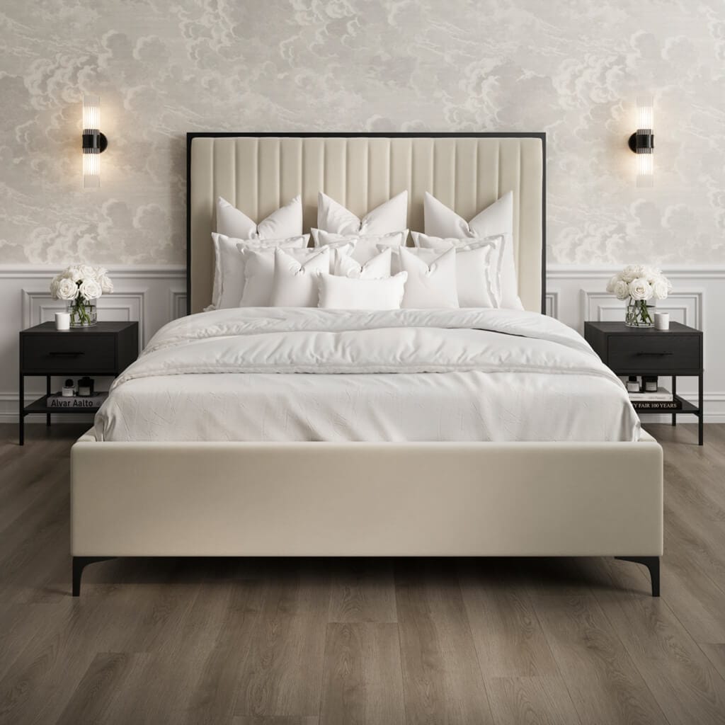 OTI Beds Berkeley Cream Double Bed House of Isabella UK