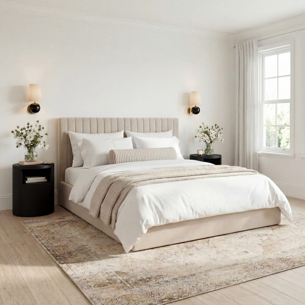 OTI Beds Berlin Beige Double Bed House of Isabella UK