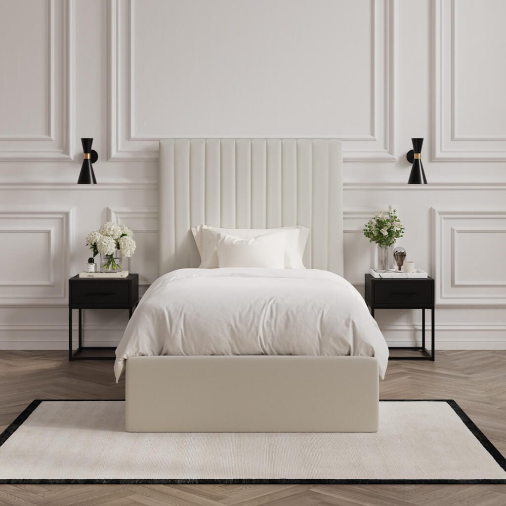 OTI Beds Berlin Milk Tall Single Bed House of Isabella UK