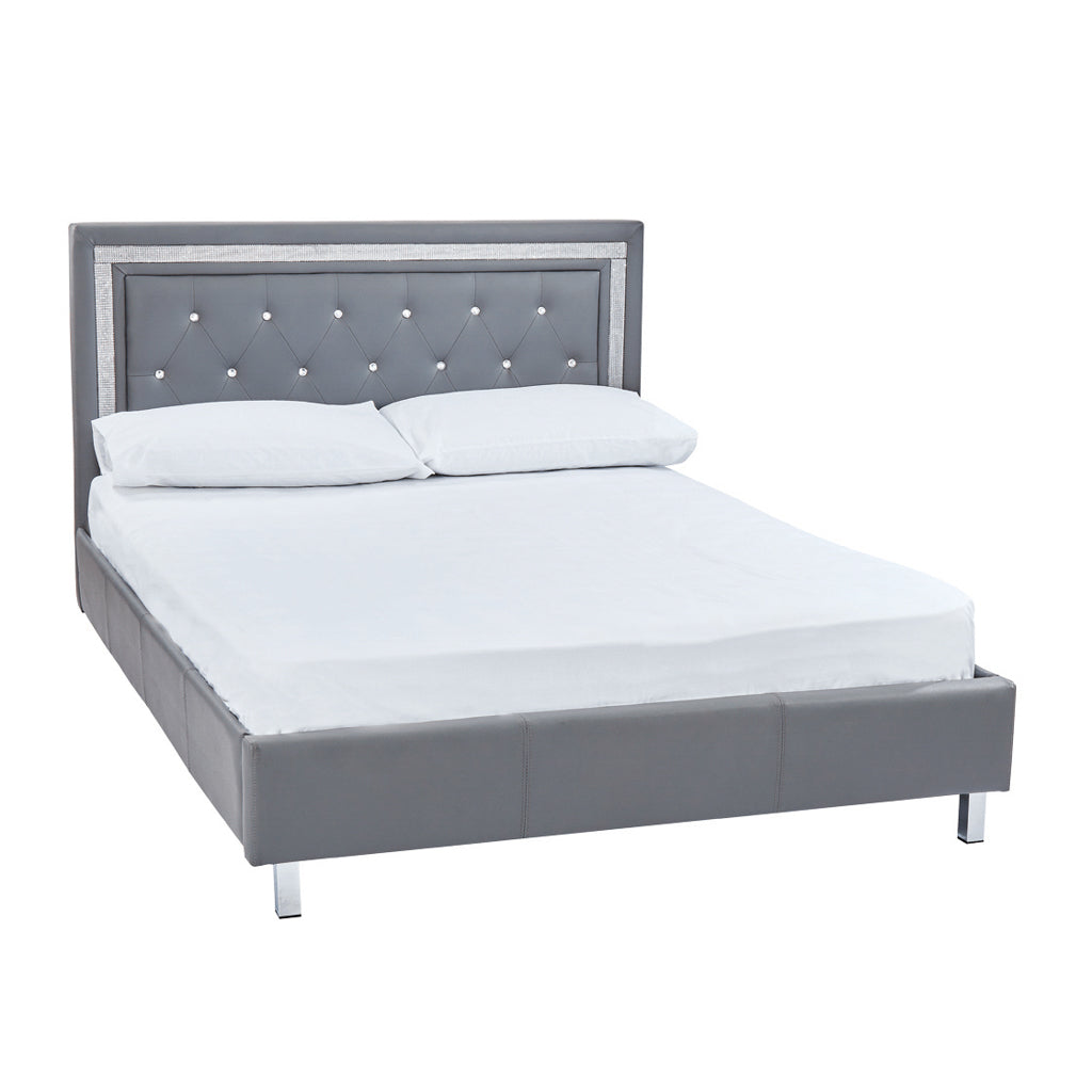 OTI Beds Crystalle Kingsize Bed Grey House of Isabella UK