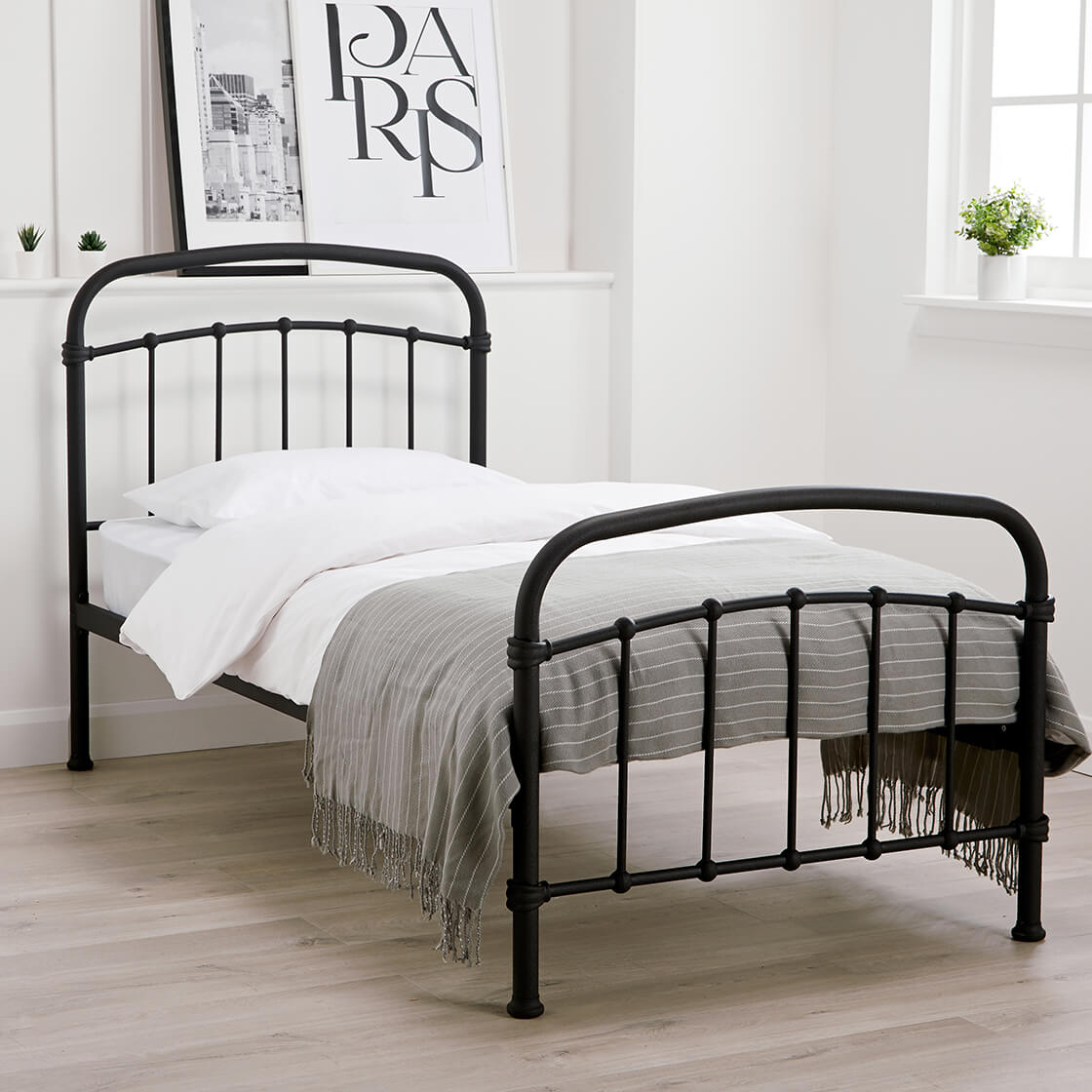 OTI Beds Halston Black Single Bed House of Isabella UK