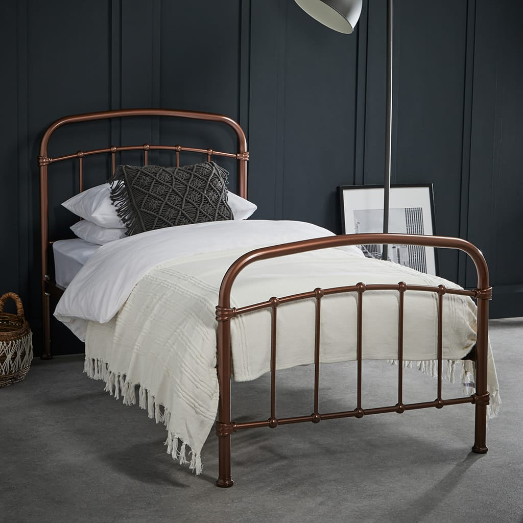 OTI Beds Halston Copper Single Bed House of Isabella UK