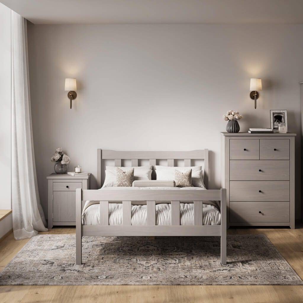 OTI Beds Havana Grey Double Bed House of Isabella UK