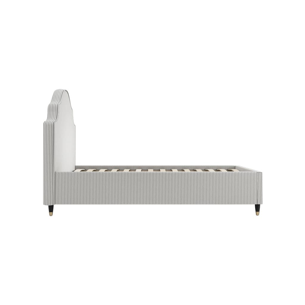 OTI Beds Monterey Grey Thin Stripe Single Bed House of Isabella UK
