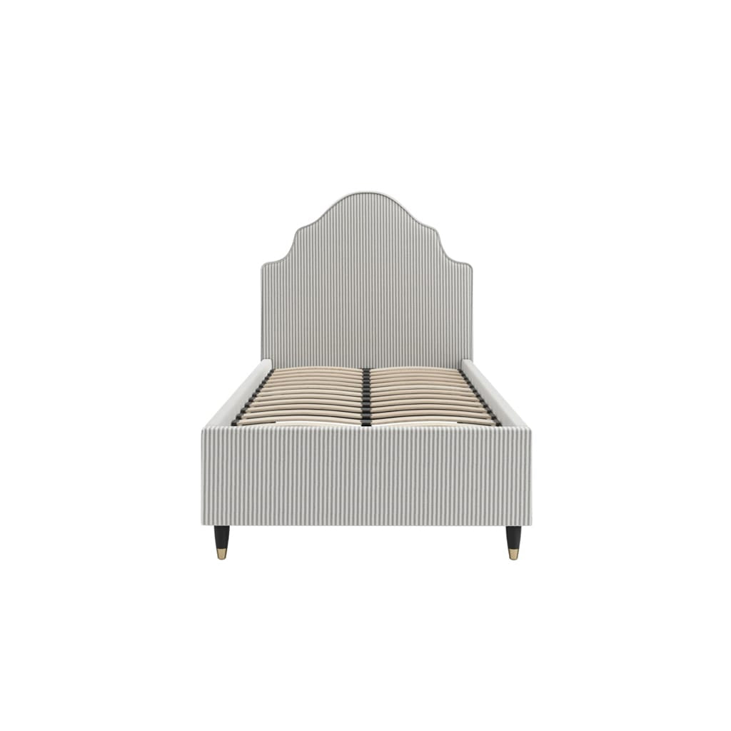 OTI Beds Monterey Grey Thin Stripe Single Bed House of Isabella UK