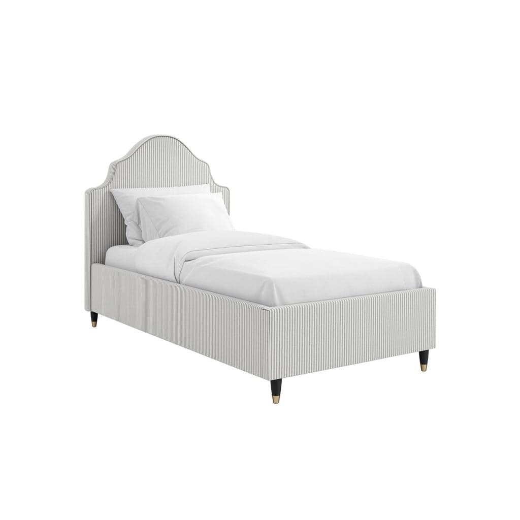 OTI Beds Monterey Grey Thin Stripe Single Bed House of Isabella UK