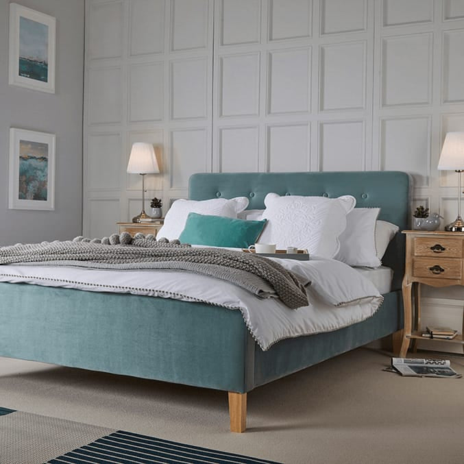 OTI Beds Pierre Aqua Kingsize Bed House of Isabella UK