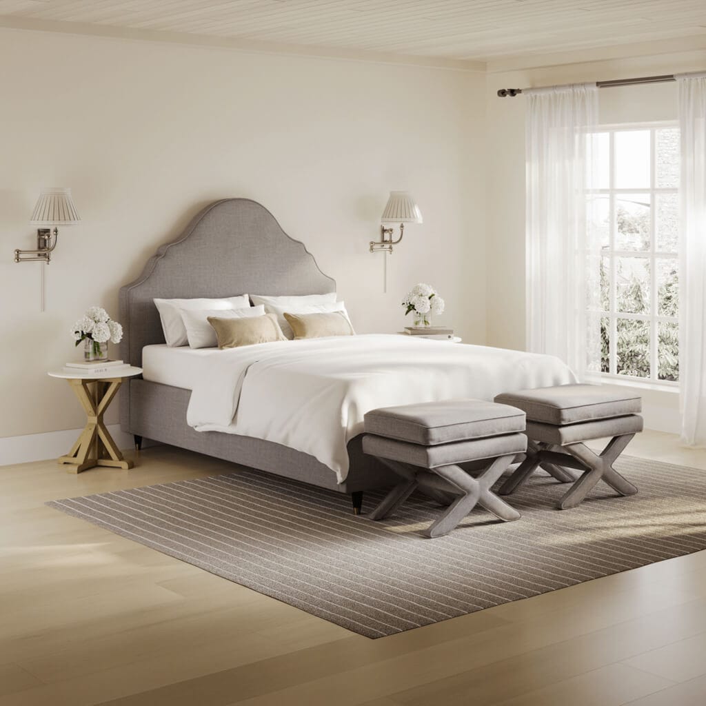 OTI Beds Quince Light Grey Kingsize Bed House of Isabella UK