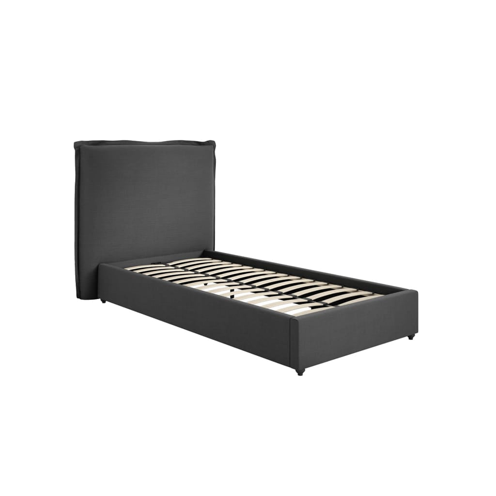 OTI Beds Sunday Deep Grey Single Bed House of Isabella UK