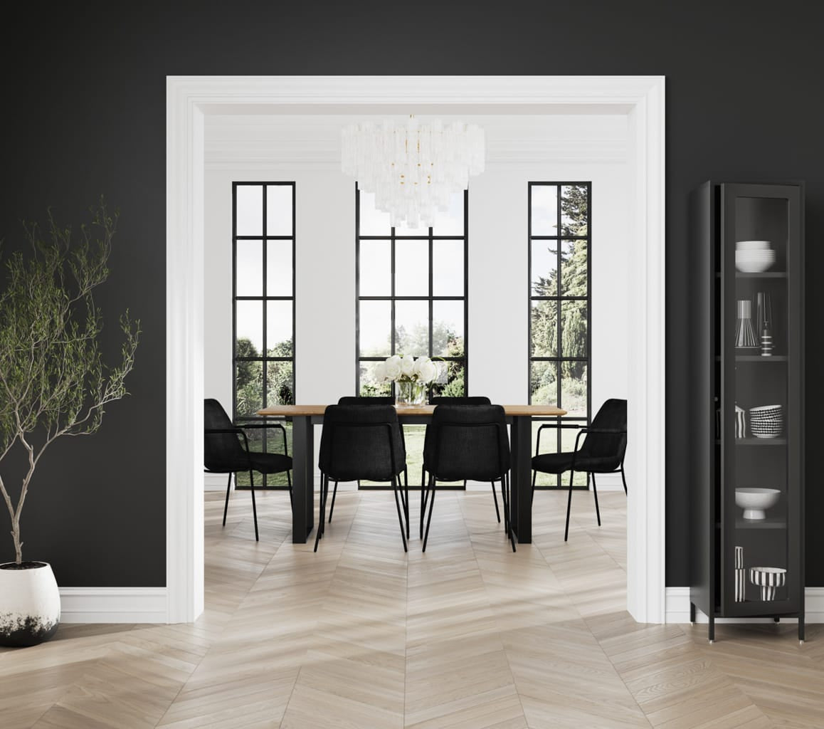 OTI Dining Carlo Black Dining Chair with Arms House of Isabella UK