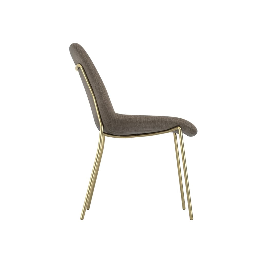 OTI Dining Carlo Taupe and Gold Dining Chair House of Isabella UK