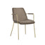 OTI Dining Carlo Taupe and Gold Dining Chair with Arms House of Isabella UK