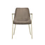 OTI Dining Carlo Taupe and Gold Dining Chair with Arms House of Isabella UK