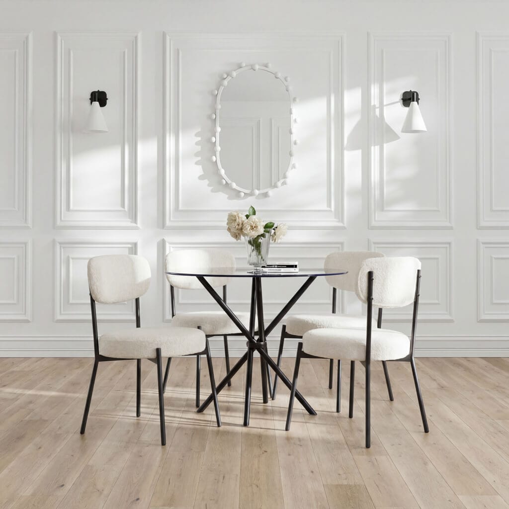OTI Dining Casa Glass & Silver Dining Table House of Isabella UK
