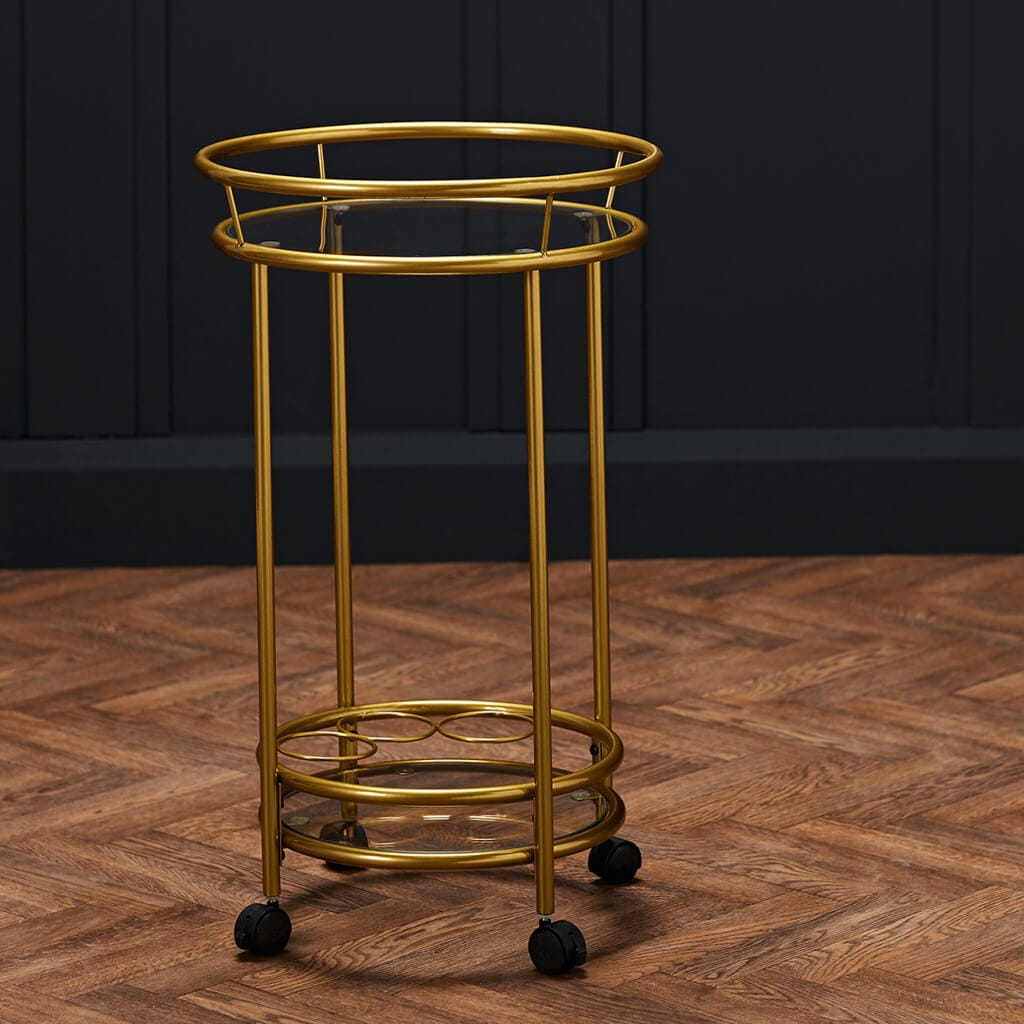 OTI Dining Collins Drinks Trolley Gold House of Isabella UK
