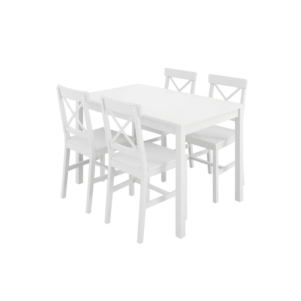 OTI Dining Crawford White 4 Seater Dining Set House of Isabella UK