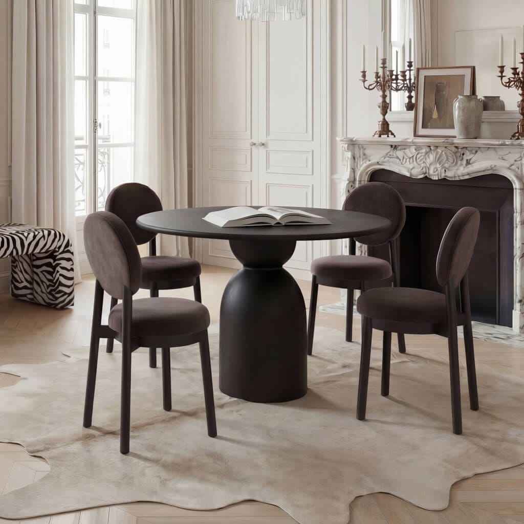 OTI Dining Gaia Black Dining Table House of Isabella UK