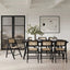 OTI Dining Louie Black Dining Table with 4 Ashton Black Dining Chairs House of Isabella UK