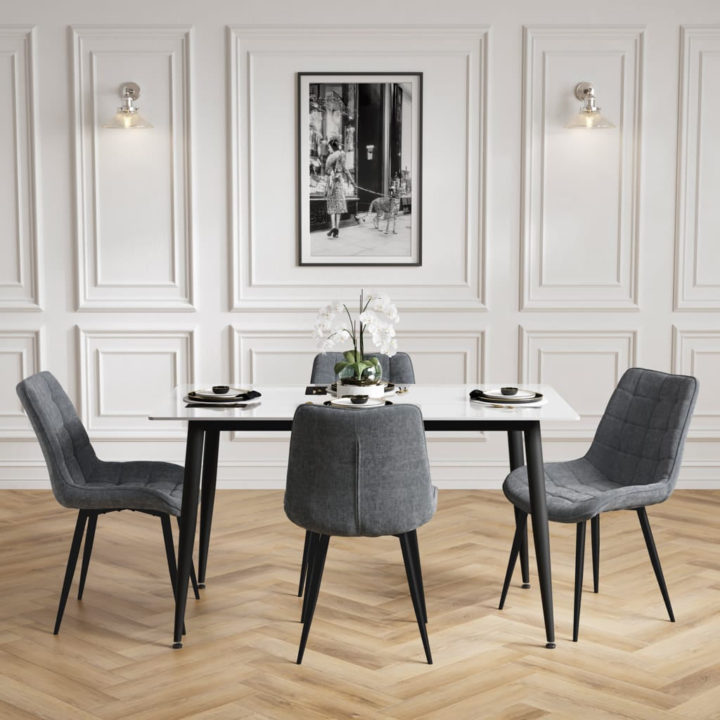 OTI Dining Luna Marble Effect Dining Set House of Isabella UK