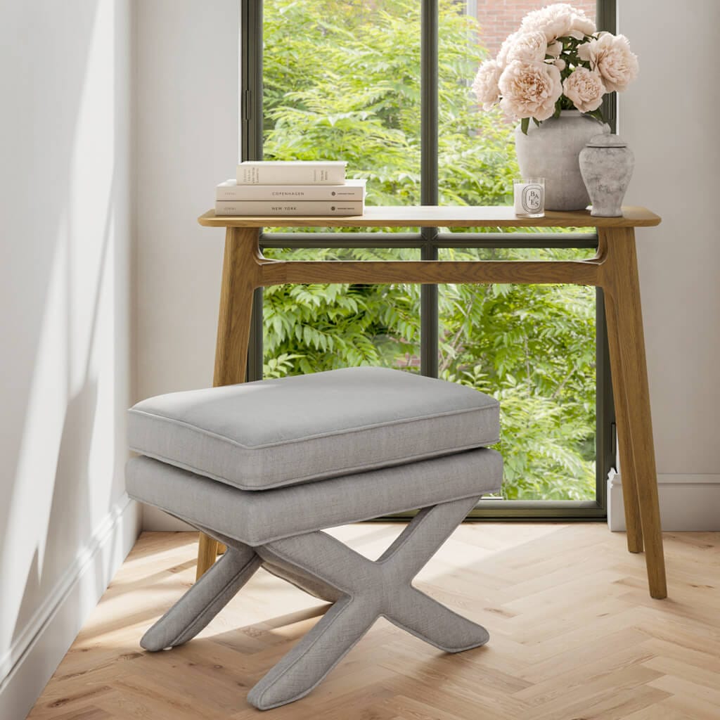 OTI Dining Rhode Light Grey Stool House of Isabella UK