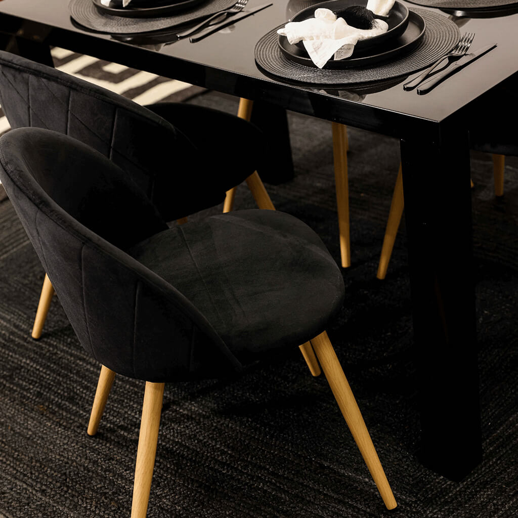 OTI Dining Venice Black Dining Chairs House of Isabella UK