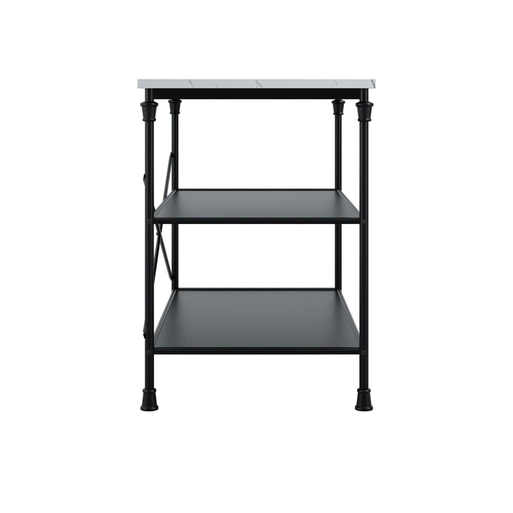 OTI Kitchen Fairmont Marble & Black Kitchen Island House of Isabella UK