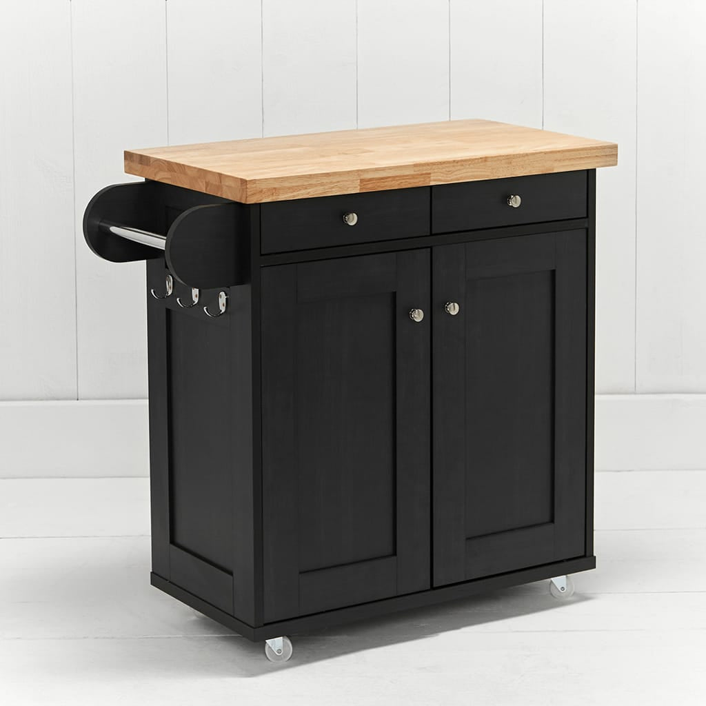 OTI Kitchen Portland Black Kitchen Island House of Isabella UK