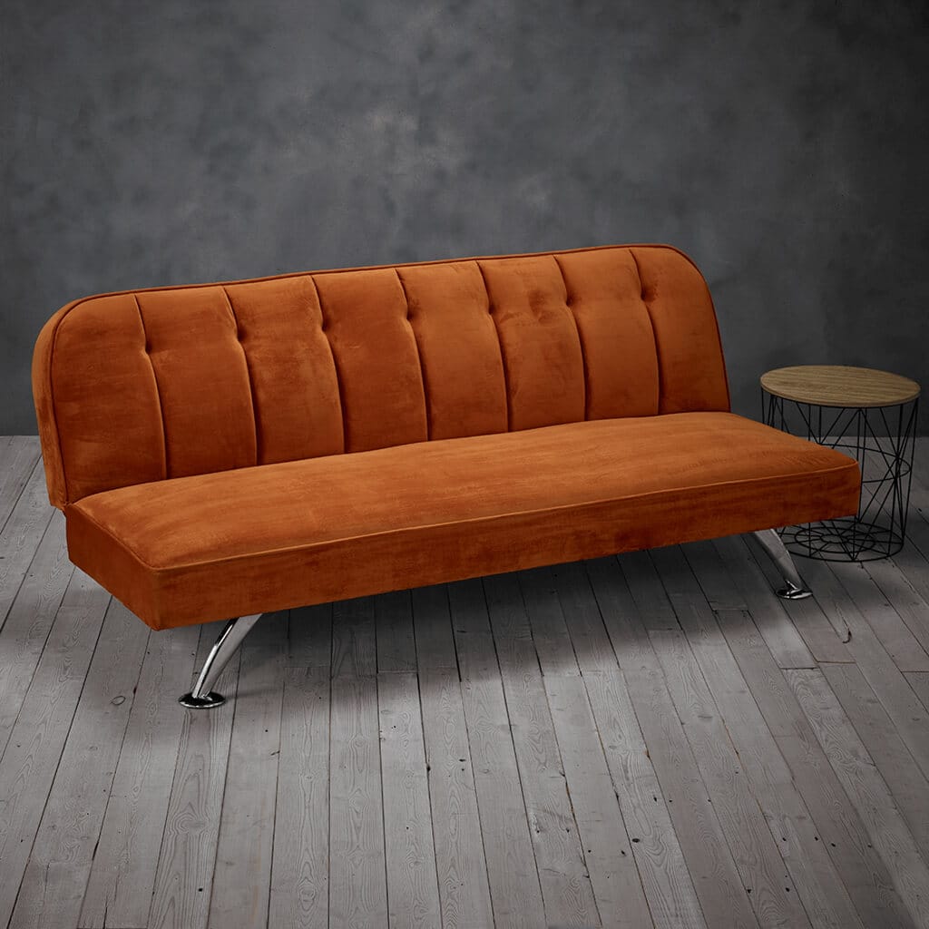 OTI Living Brighton Orange Sofa Bed House of Isabella UK