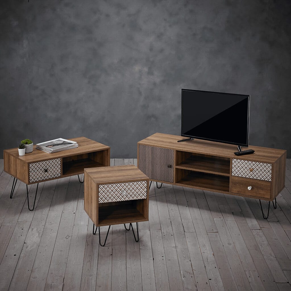 OTI Living Casablanca Dark Oak Side Table House of Isabella UK