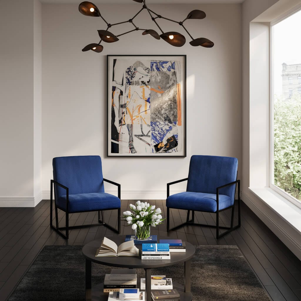 OTI Living Chance Oxford Blue Chair House of Isabella UK