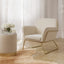 OTI Living Charles Chair and Lara Small Pouffe in Cream and Gold House of Isabella UK