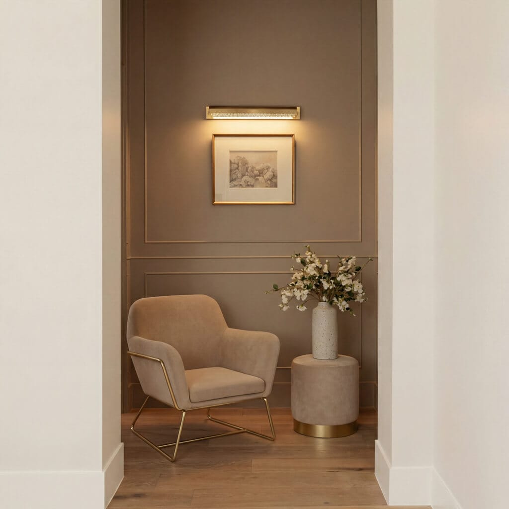 OTI Living Charles Chair and Lara Small Pouffe Sage Green and Black House of Isabella UK