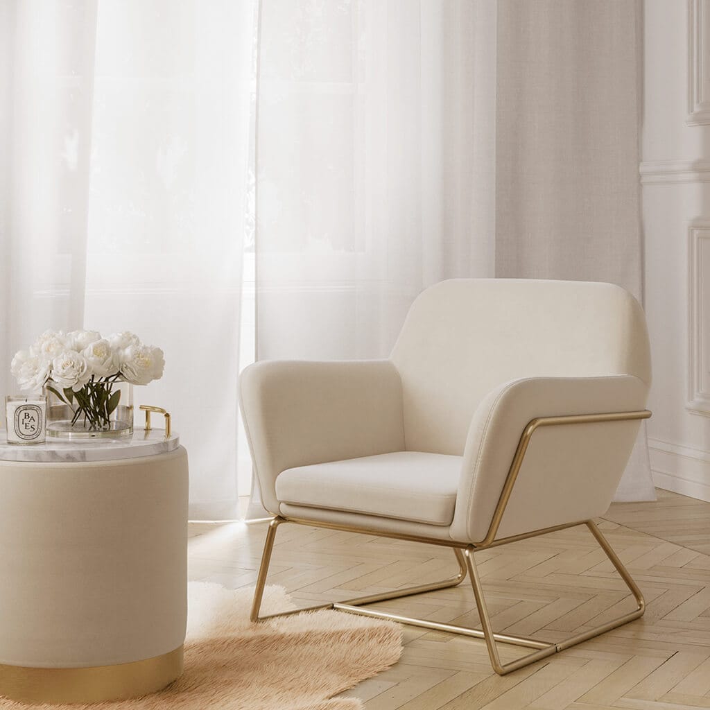 OTI Living Charles Cream Chair House of Isabella UK