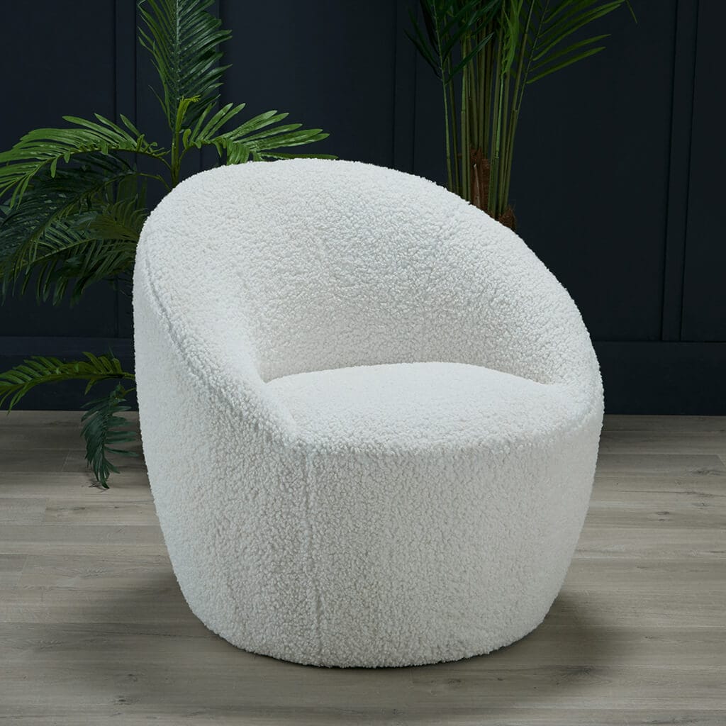 OTI Living Cocoon White Chair House of Isabella UK