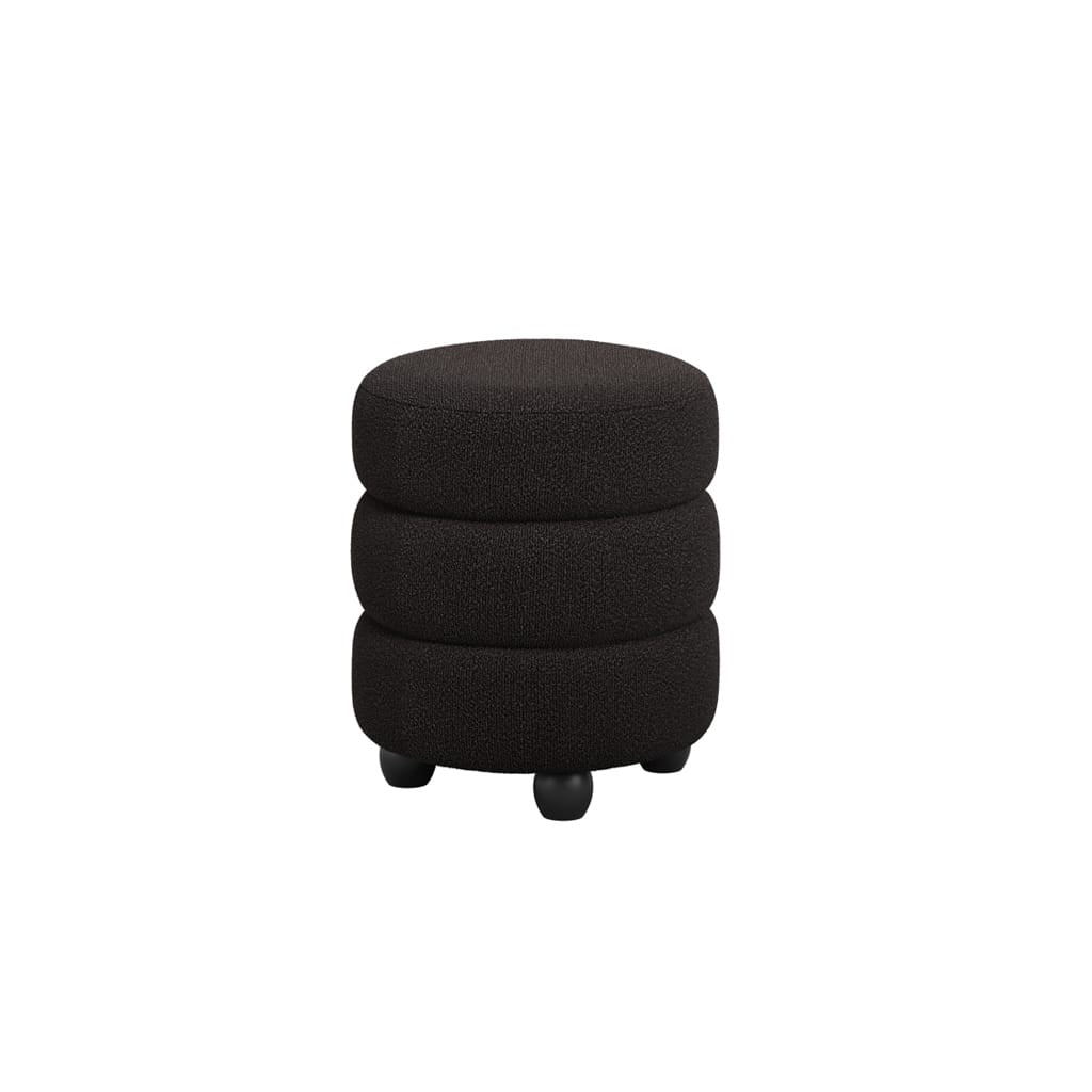 OTI Living Emi Black and Black Pouffe House of Isabella UK