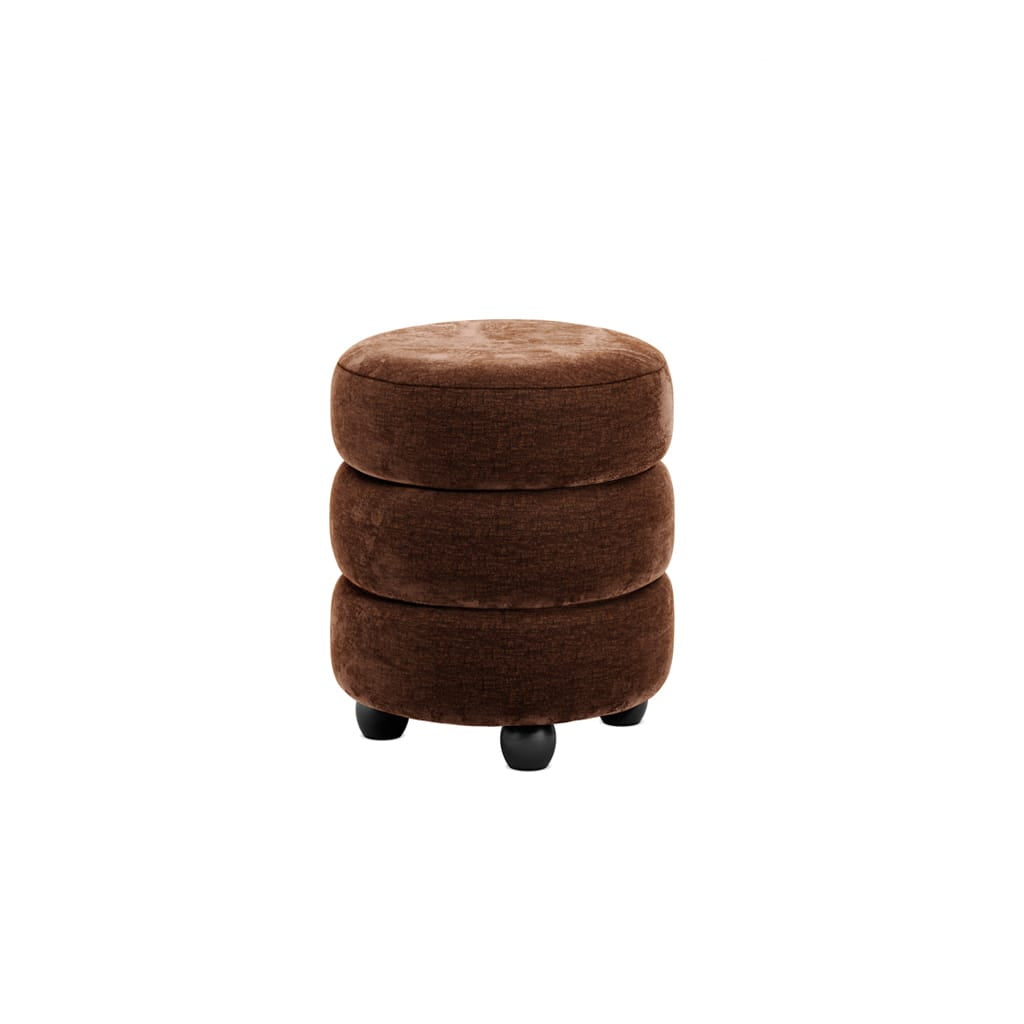 OTI Living Emi Brandy and Black Pouffe House of Isabella UK