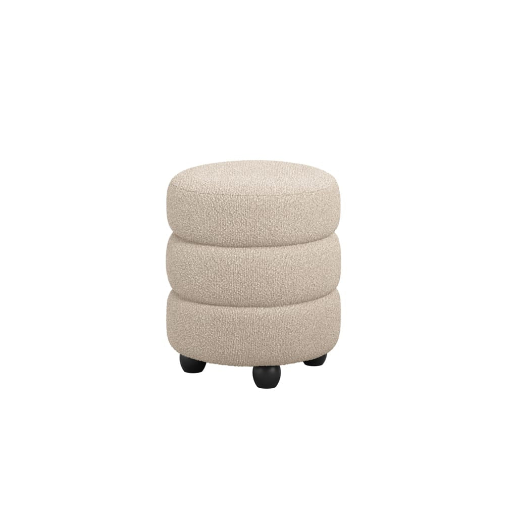 OTI Living Emi Buff and Black Pouffe House of Isabella UK