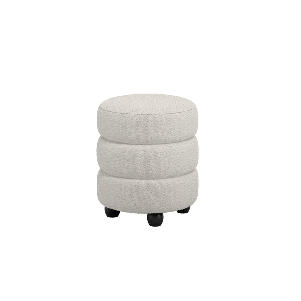 OTI Living Emi Ivory and Black Pouffe House of Isabella UK
