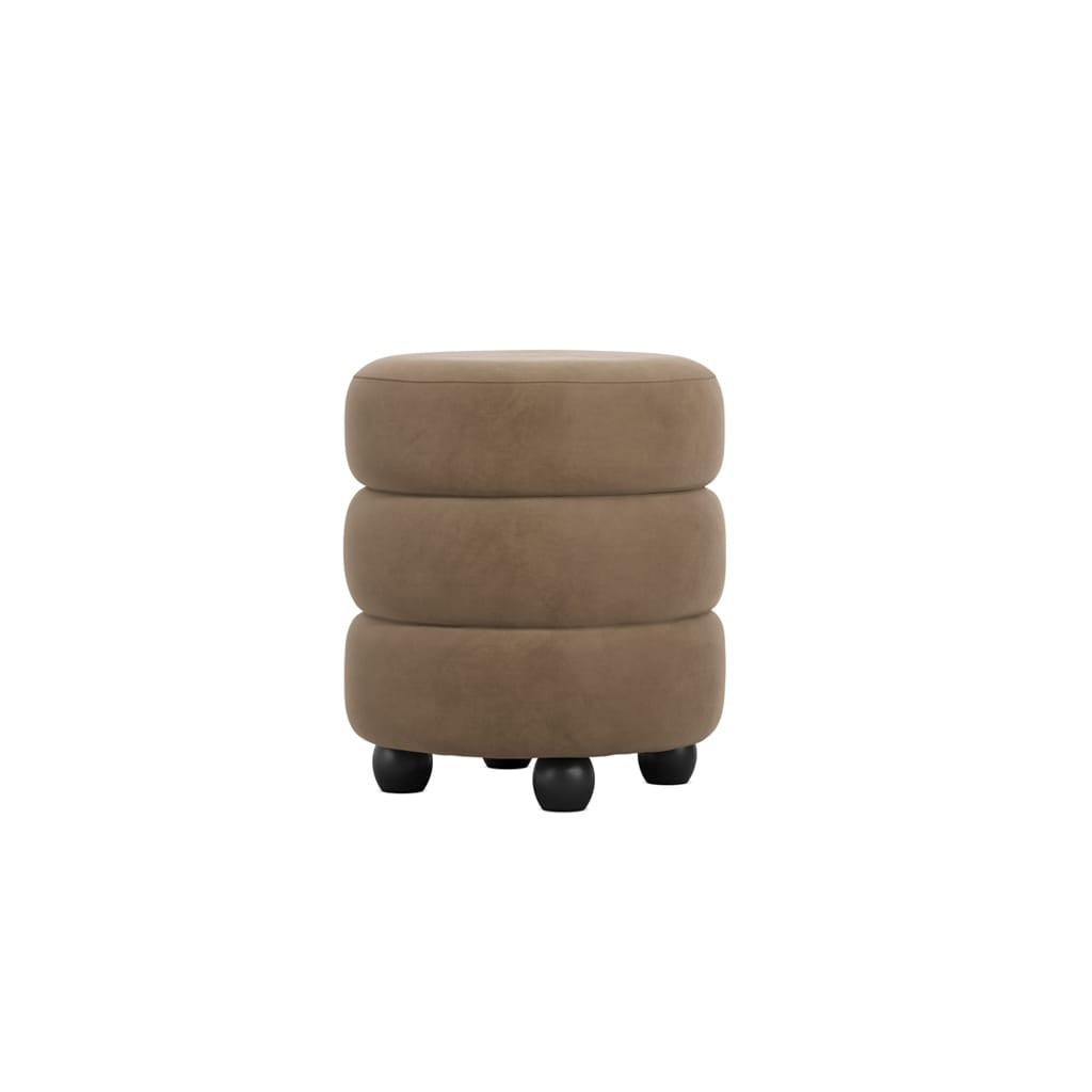 OTI Living Emi Ivory and Black Pouffe House of Isabella UK